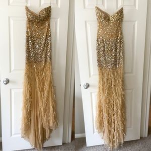 Gold formal dress